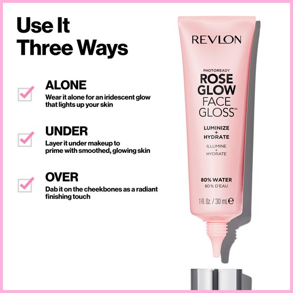 Revlon PhotoReady Rose Glow Face Gloss - Brillo facial, 1 oz