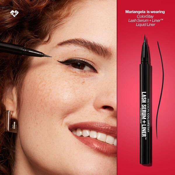 Revlon ColorStay Lash Serum + Liner Liquid Liner, Blackest Black