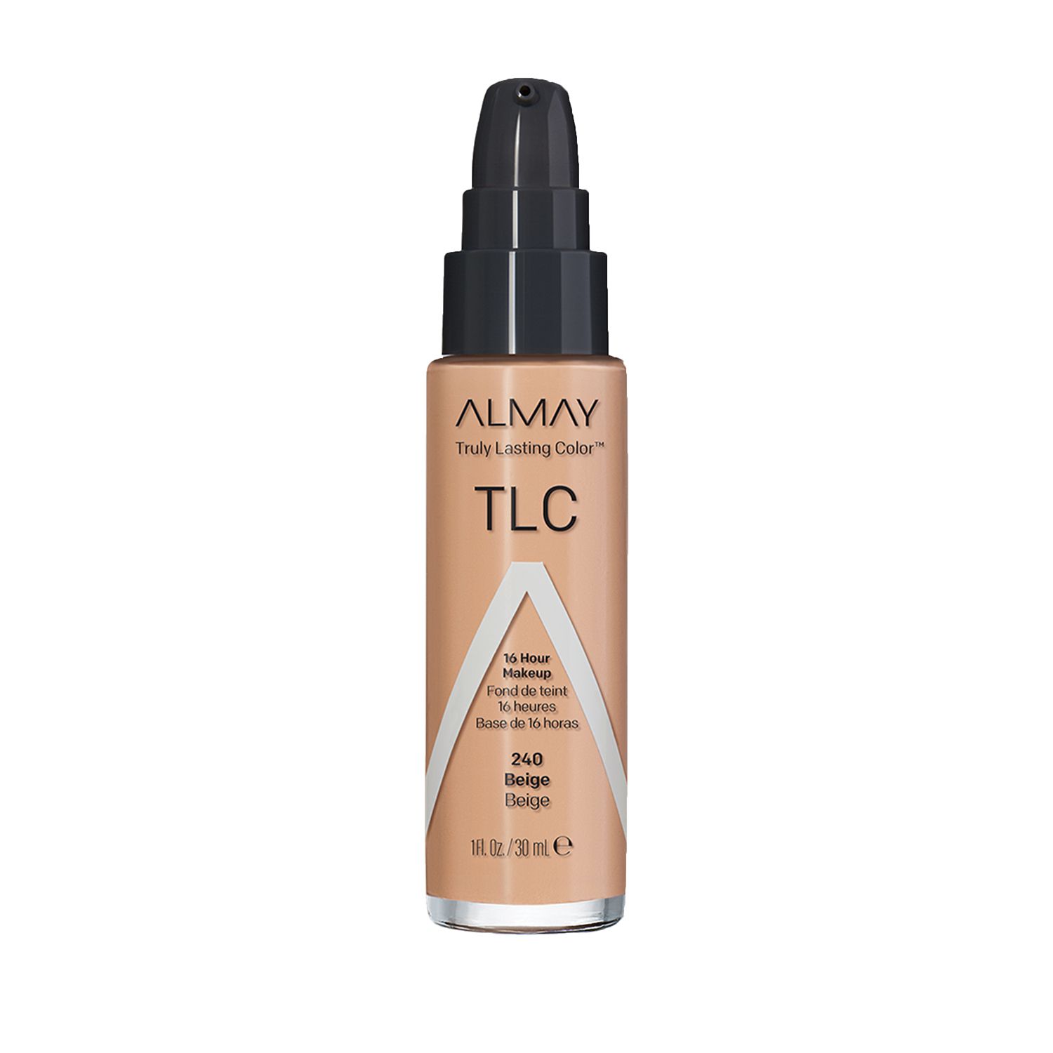 Almay Truly Lasting Color Foundation Makeup with SPF 15 Broad Spectrum, Beige, 1 OZ