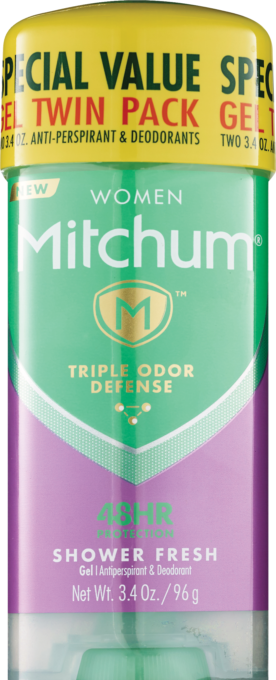Mitchum Power Gel - Antitranspirante y desodorante para mujeres, dos unidades, Shower Fresh