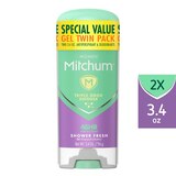 Mitchum Women 48-Hour Triple Odor Defense Antiperspirant & Deodorant Gel Stick, Shower Fresh, thumbnail image