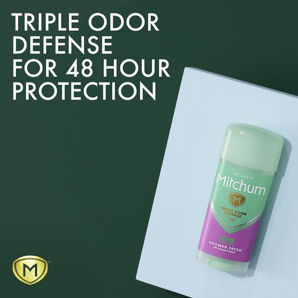 Mitchum Women 48-Hour Triple Odor Defense Antiperspirant & Deodorant Gel Stick, Shower Fresh