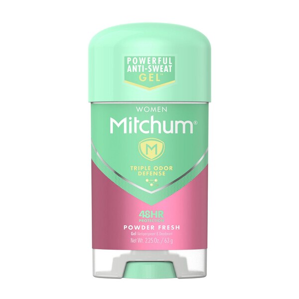 Mitchum Women 48-Hour Triple Odor Defense Antiperspirant & Deodorant Gel Stick, Powder Fresh