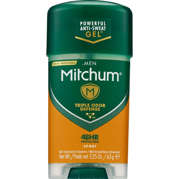 Mitchum Men 48-Hour Triple Odor Defense Antiperspirant & Deodorant Gel Stick, Sport, 2.25 OZ