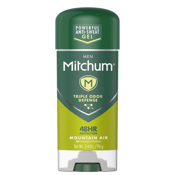 Mitchum Men 48-Hour Triple Odor Defense Antiperspirant & Deodorant Gel Stick, Mountain Air, 3.4 OZ