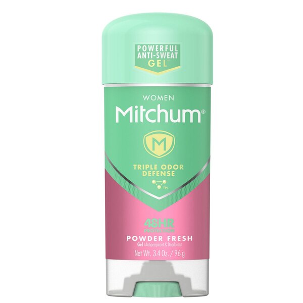 Mitchum Women 48-Hour Triple Odor Defense Antiperspirant & Deodorant Gel Stick, Powder Fresh