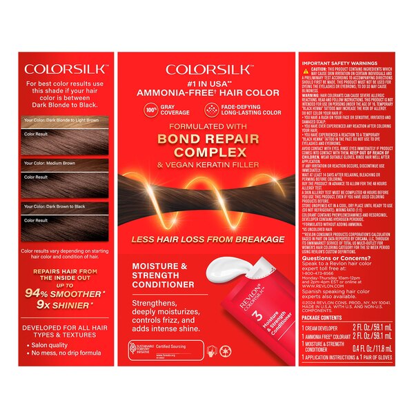 Revlon Colorsilk With Bond Repair Complex Permanent Hair Color