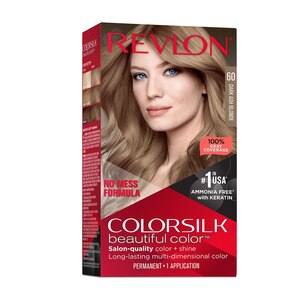 Revlon Colorsilk With Bond Repair Complex Permanent Hair Color, 60 Dark Ash Blonde, 50 Light Ash Brown, 42 Medium Auburn, 81 Light Blonde, 61 Dark Blonde, 12 Natural Blue Black, 45 Bright Auburn, 47 Medium Rich Brown, 31 Dark Auburn, 49 Auburn Brown, 43 Medium Golden Brown, 48 Burgundy, 03 Ultra Light Sun Blonde, 71 Golden Blonde, 55 Light Reddish Brown, 11 Soft Black, 33 Dark Soft Brown, 82B Silver Blonde, 70 Ash Medium Blonde, 40 Medium Ash Brown, 066 Cherry Red, 54 Light Golden Brown, 20 Brown Black, 04 Ultra Light Natural Blonde, 57 Lightest Golden Brown, 27 Deep Rich Brown, 34 Deep Burgundy, 05 Ultra Light Ash Blonde, 30 Dark Brown, 51 Light Brown, 41 Medium Brown, 10 Black, 46 Medium Golden Chestnut Brown