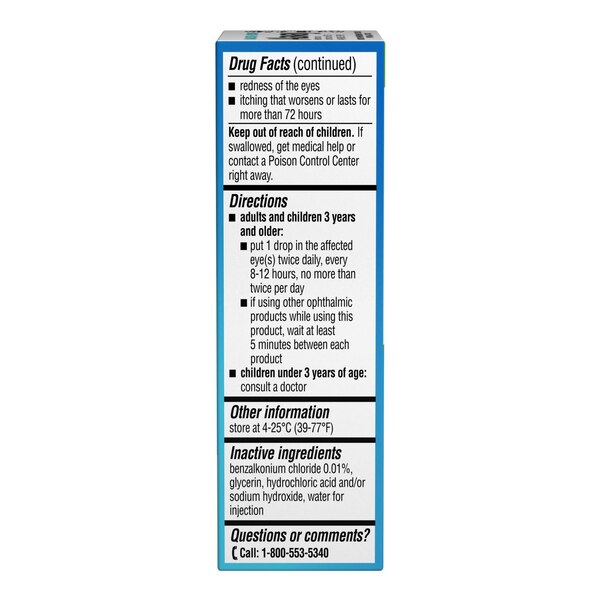 Bauch & Lomb Alaway Eye Itch Relief Drops, 0.34 fl oz