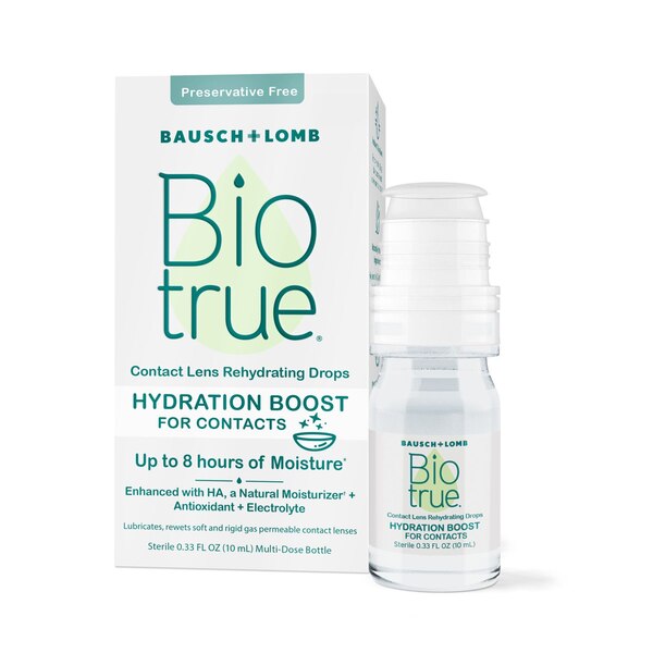 Biotrue Hydration Boost Contact Lens Rehydrating Drops, 0.33 OZ