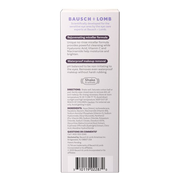 LUMIFY Eye Illuminations Cleansing Water & Eye Makeup Remover, 3-in-1 Micellar Water, 160mL