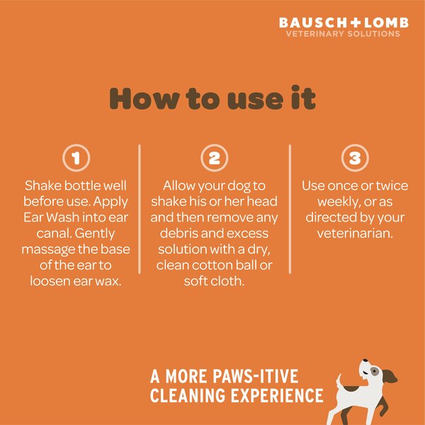 Ear Wash for Dogs by Project Watson, Hydrogen Peroxide & Fragrance Free, 4 Fl Oz