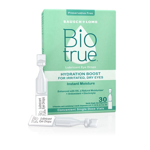Biotrue Hydration Boost Lubricant Eye Drops, 30 CT