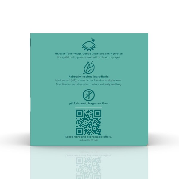 Biotrue Micellar Eyelid Cleansing Wipes, 30 CT