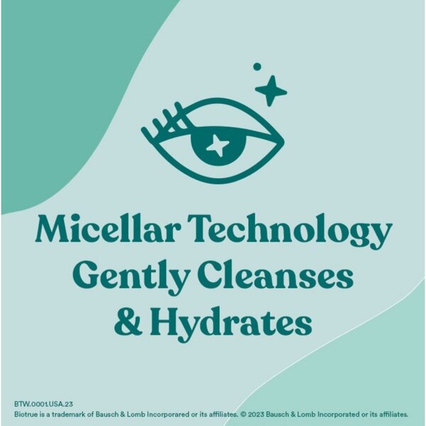 Biotrue Micellar Eyelid Cleansing Wipes, 30 CT