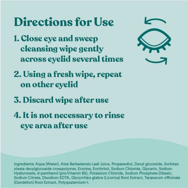Biotrue Micellar Eyelid Cleansing Wipes, 30 CT