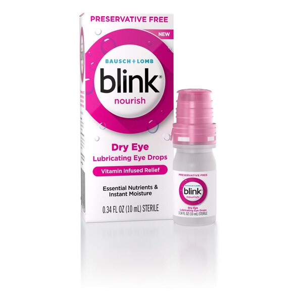 Blink Nourish Dry Eye Lubricating Eye Drops, 0.34 FL OZ