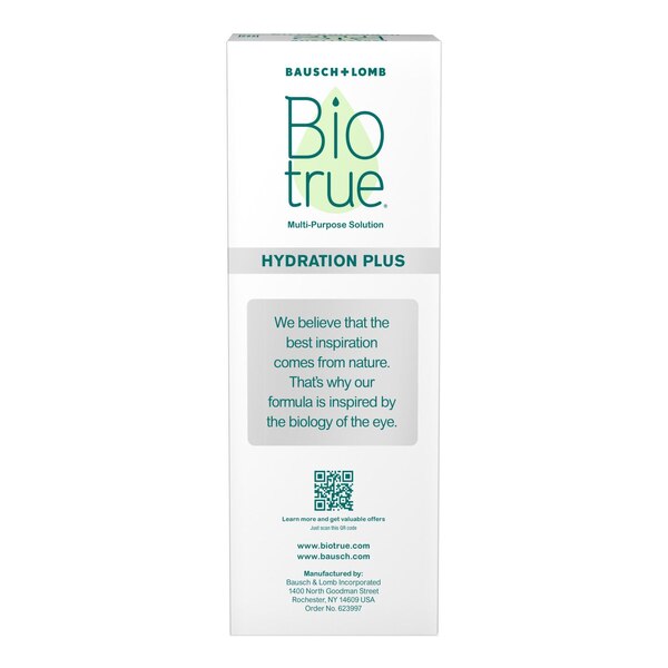 Biotrue Hydration Plus Multi-Purpose Solution, Lens Case Included
