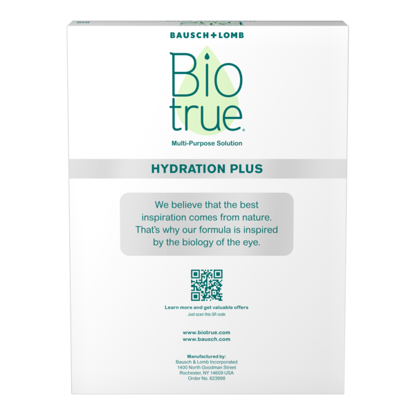 Biotrue Hydration Plus Multi-Purpose Solution, Lens Case Included
