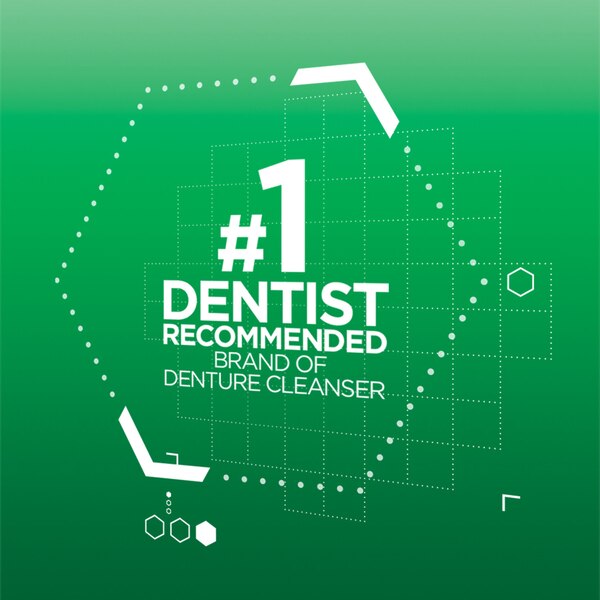 Polident Antibacterial Denture Cleanser, Overnight Whitening Daily Cleanser, 84 Tablets