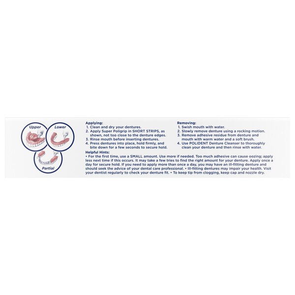 Super Poligrip Denture Adhesive Cream