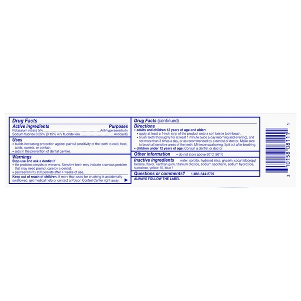 Sensodyne Toothpaste for Sensitive Teeth and Cavity Protection, Fresh Mint, 4 OZ