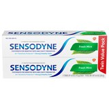 Sensodyne Toothpaste for Sensitive Teeth and Cavity Protection, Fresh Mint, 4 OZ, 2 pack, thumbnail image