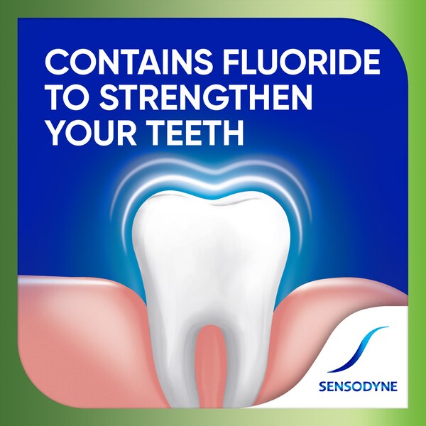Sensodyne Toothpaste for Sensitive Teeth and Cavity Protection, Fresh Mint, 4 OZ, 2 pack
