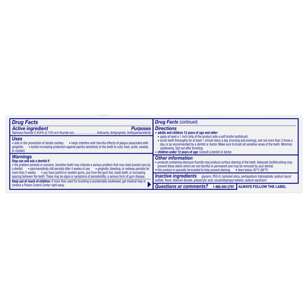 Sensodyne Complete Protection Fluoride Toothpaste for Sensitive Teeth, Antigingivitis, and Cavity Protection