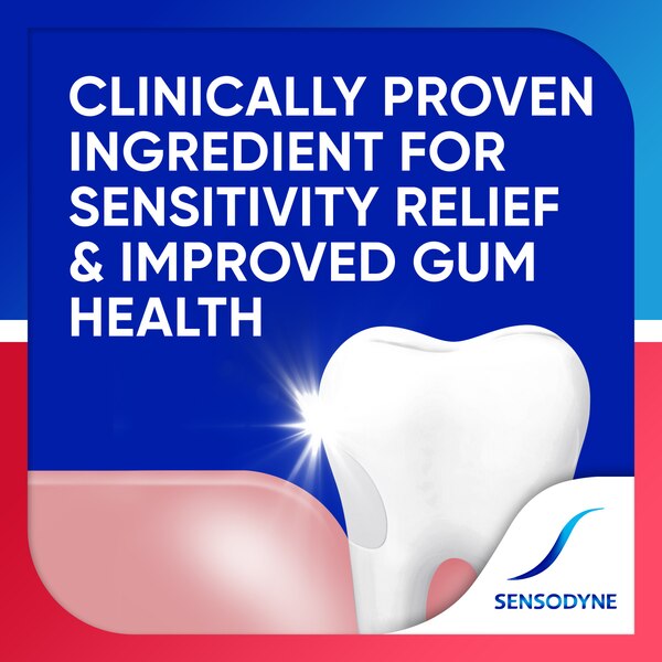 Sensodyne Sensitivity & Gum Whitening Fluoride Toothpaste for Sensitive Teeth, Antigingivitis, and Cavity Protection