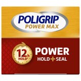 Poligrip Power Max Denture Adhesive Cream, 12 Hour Power Hold + Seal, Flavor Free, thumbnail image