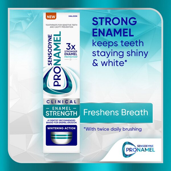 Sensodyne Pronamel Clinical Enamel Strength Toothpaste, Whitening Action, 3.4 OZ