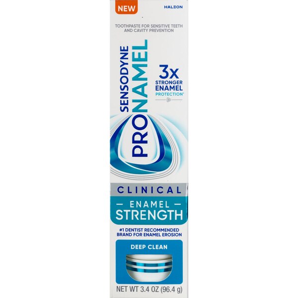 Sensodyne Pronamel Clinical Enamel Strength Toothpaste, Deep Clean, 3.4 OZ