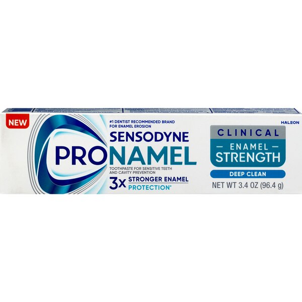 Sensodyne Pronamel Clinical Enamel Strength Toothpaste, Deep Clean, 3.4 OZ