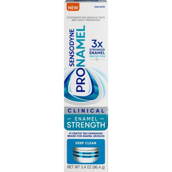 Sensodyne Pronamel Clinical Enamel Strength Toothpaste, Deep Clean, 3.4 OZ