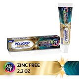 Poligrip Power Max Denture Adhesive Cream, Flavor Free, 2.2 OZ, thumbnail image
