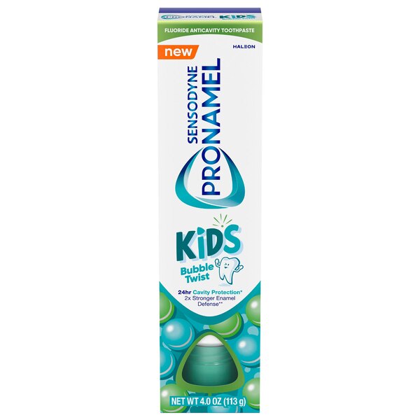 Sensodyne Pronamel Kid's Fluoride Toothpaste, Bubble Twist, 4 OZ
