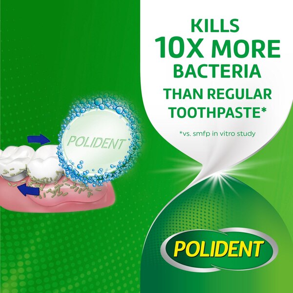 Polident Overnight Whitening Denture Cleanser, 90 CT