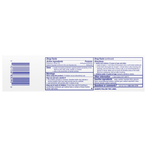 Sensodyne Pronamel Multi-Action Toothpaste for Sensitive Teeth and Cavity Protection, Cleansing Mint, 4 OZ