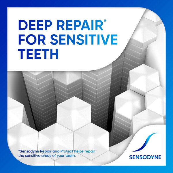 Sensodyne Repair and Protect Fluoride Toothpaste for Sensitive Teeth and Cavity Protection, Extra Fresh, 3.4 OZ