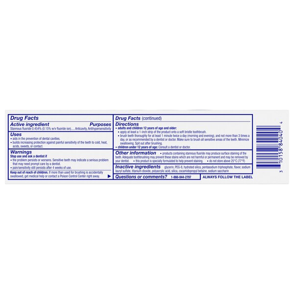 Sensodyne Repair and Protect Fluoride Toothpaste for Sensitive Teeth and Cavity Protection, Original, 3.4 OZ