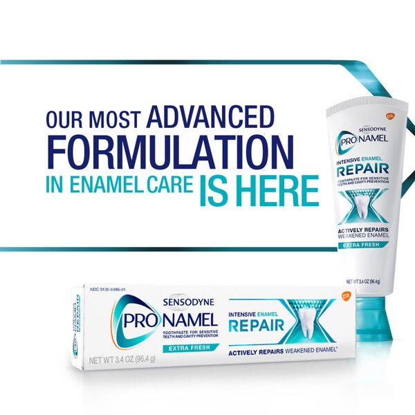 Sensodyne Pronamel Intensive Enamel Repair Extra Fresh Toothpaste for Enamel Strengthening, 3.4 OZ