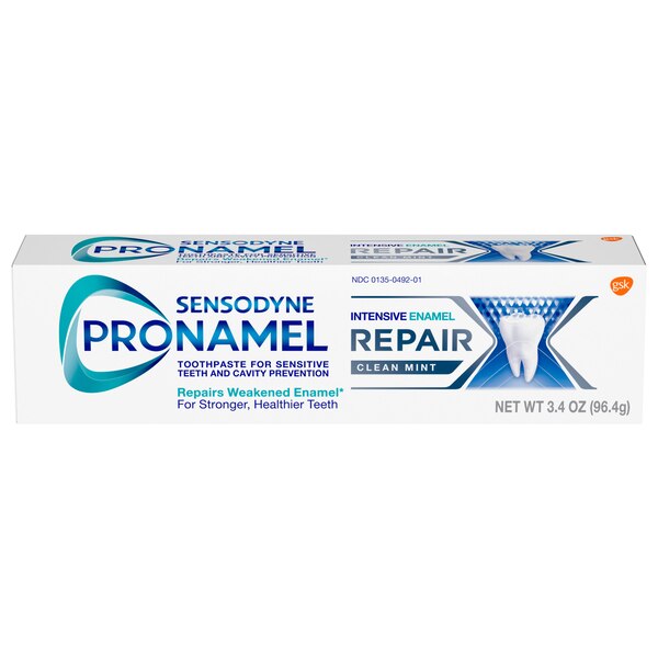 Sensodyne Pronamel Intensive Enamel Repair Clean Mint Toothpaste for Enamel Strengthening, 3.4 OZ
