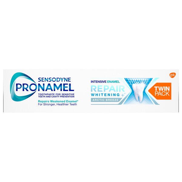 Sensodyne Pronamel Intensive Enamel Repair Whitening Toothpaste for Sensitive Teeth and Cavity Prevention, Arctic Breeze, 3.4 OZ, 2 Pack