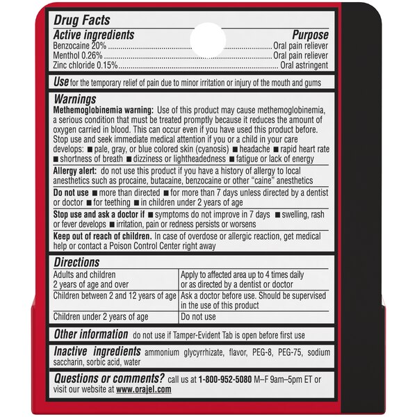 Orajel 3X Medicated For Toothache & Gum Gel, .25 OZ