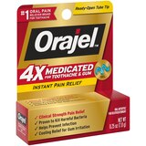 Orajel Instant Pain Relief Gel, Oral Antiseptic and Astringent, Clinical Strength, 0.25 OZ, thumbnail image