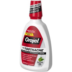 Orajel Toothache Analgesic and Astringent Rinse, 16 OZ