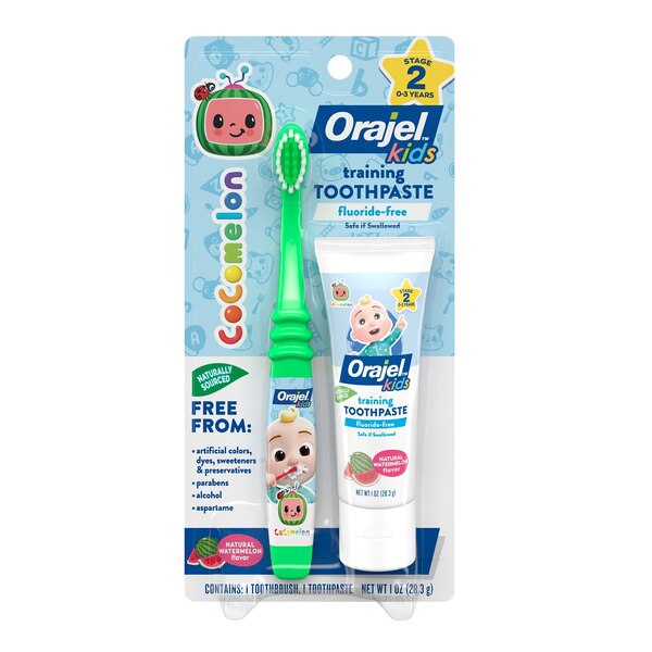 Orajel Kids CoComelon Training Toothpaste and Toothbrush Combo Pack