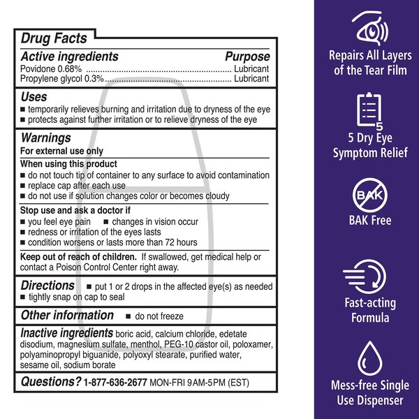 Rohto Dry Aid Lubricant Eye Drops, Advanced Dry Eye Treatment, 0.34 fl oz