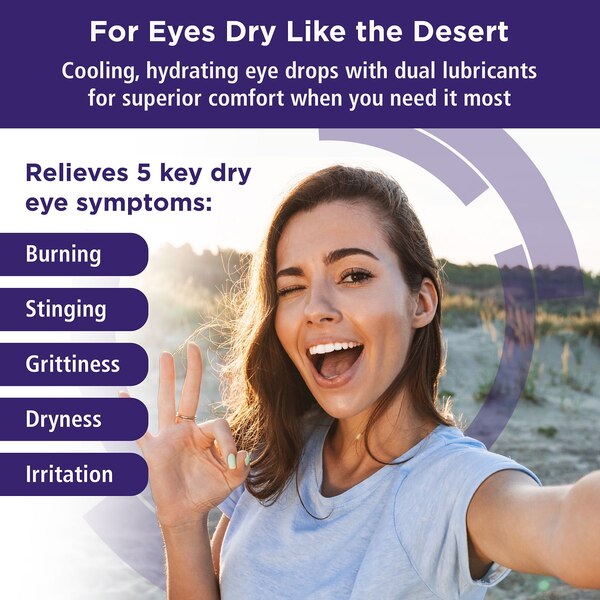 Rohto Dry Aid Lubricant Eye Drops, Advanced Dry Eye Treatment, 0.34 fl oz
